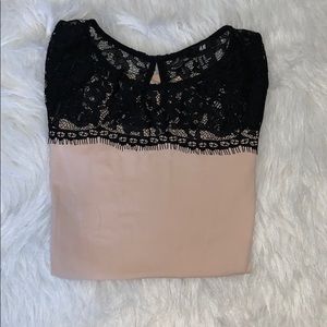 Nude Beige &black top
